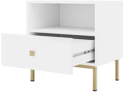 Noptieră Probazzo 1SZ (Alb + auriu) . Promo -16%. 1104519
