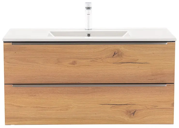 Dulap inferior Vario Trim 100 cu lavoar antracit-stejar