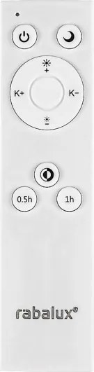 Rabalux 71517-LED Plafonieră cu dimmer TERESIA 24W/230V 3000-6500K Ø 38 cm neagră + telecomandă