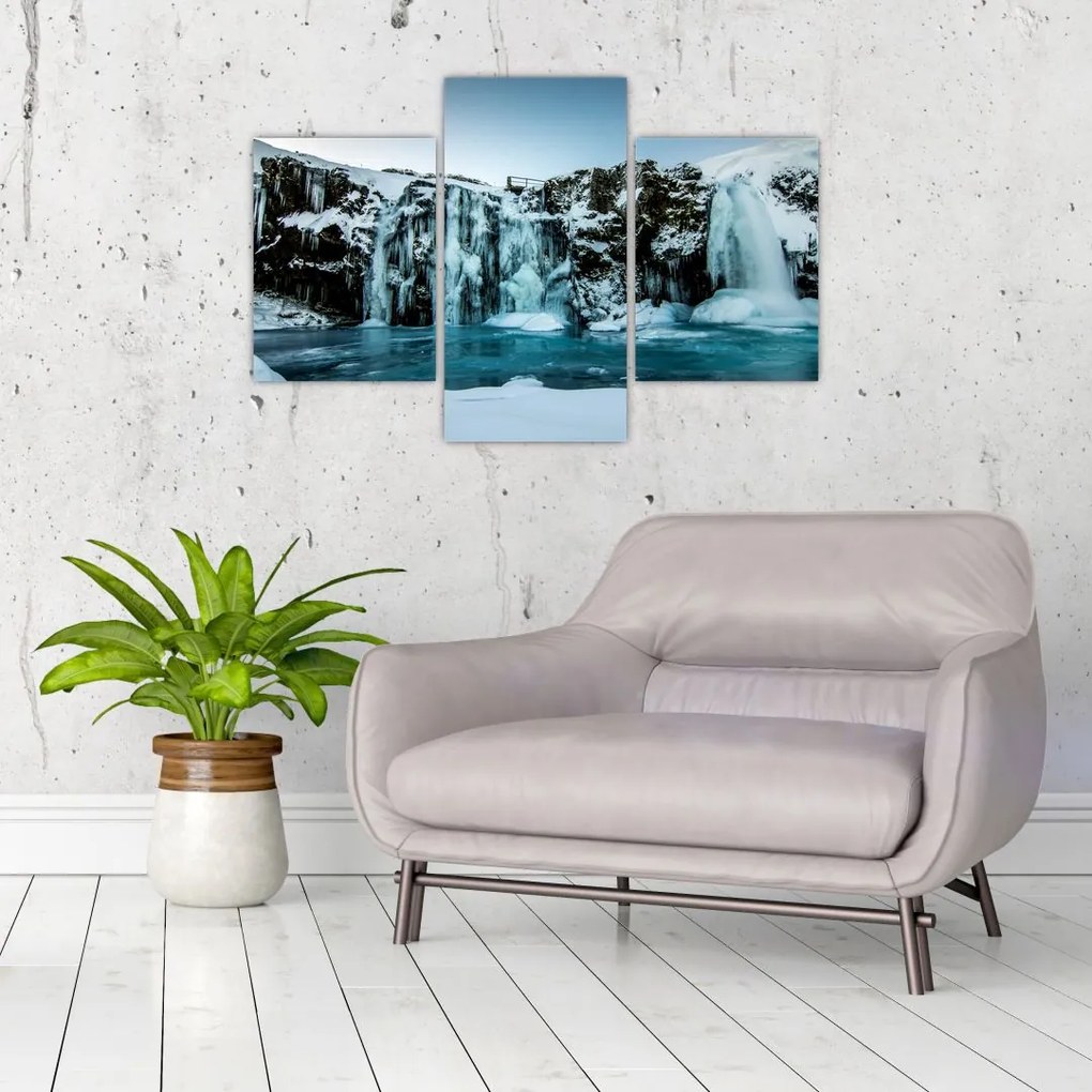 Tablou cu cascade înghețate (90x60 cm)
