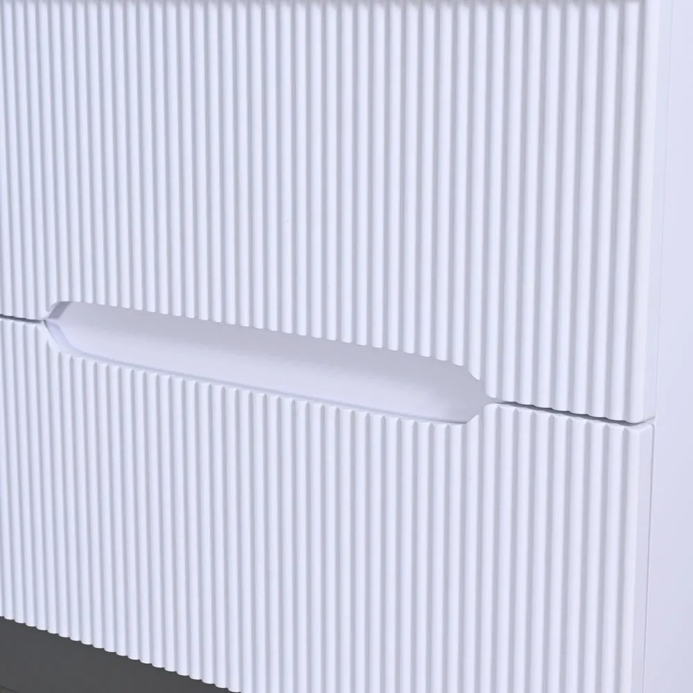 Trent 60 dulap de baie inferior cu chiuvetă ceramică 2 sertare, alb