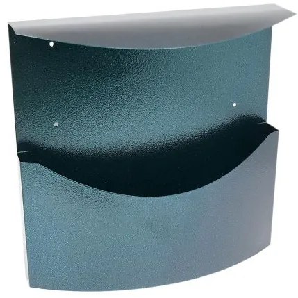 Cos/cutie publicitara, pentru ziare, cu acoperis, verde, format C4, 34x11.5x33 cm, Damech
