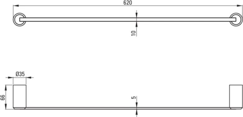 🛁 Agățătoare pentru prosoape ARNIKA, montare pe perete, finisaj auriu periat – Cod ADA_R621