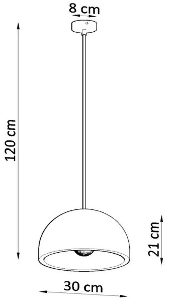 Sollux SL.0847 - Pendul PABLITO 1xE27/60W/230V beton pe cablu