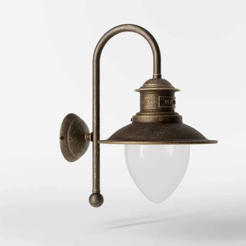 Aplica de perete exterior IP44 realizata manual din alama Amalfi