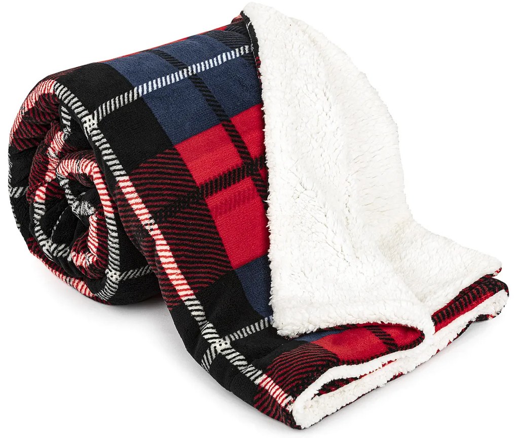 Pătură din imitație blăniță 4Home Cub roșu, 150 x 200 cm