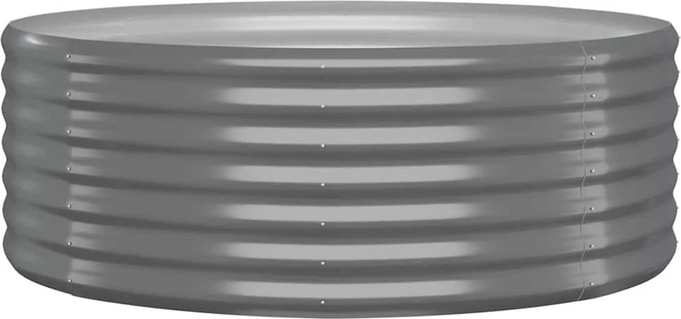 vidaXL Jardinieră grădină gri 100x100x36 cm oțel galvanizat