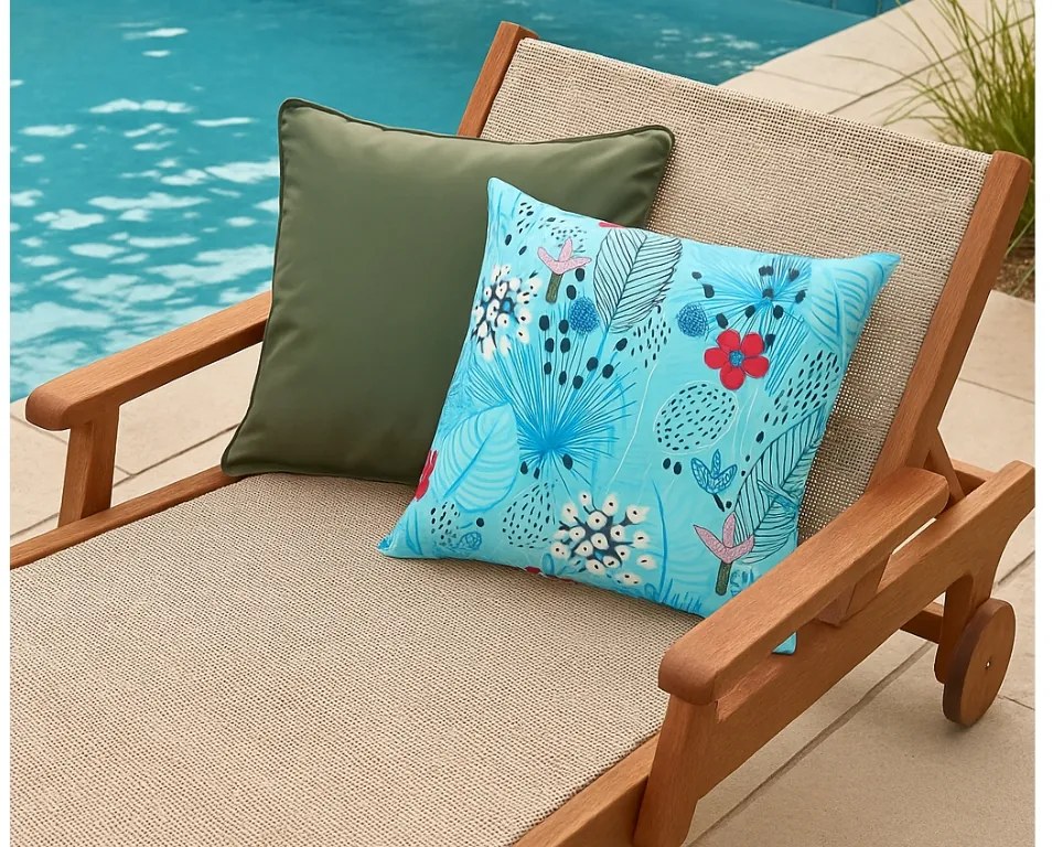 Perna de exterior FLORILO 45x45 cm, albastru
