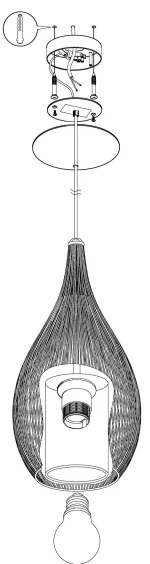 Lustră Eglo 92251 RAZONI 1xE27/60W/230V