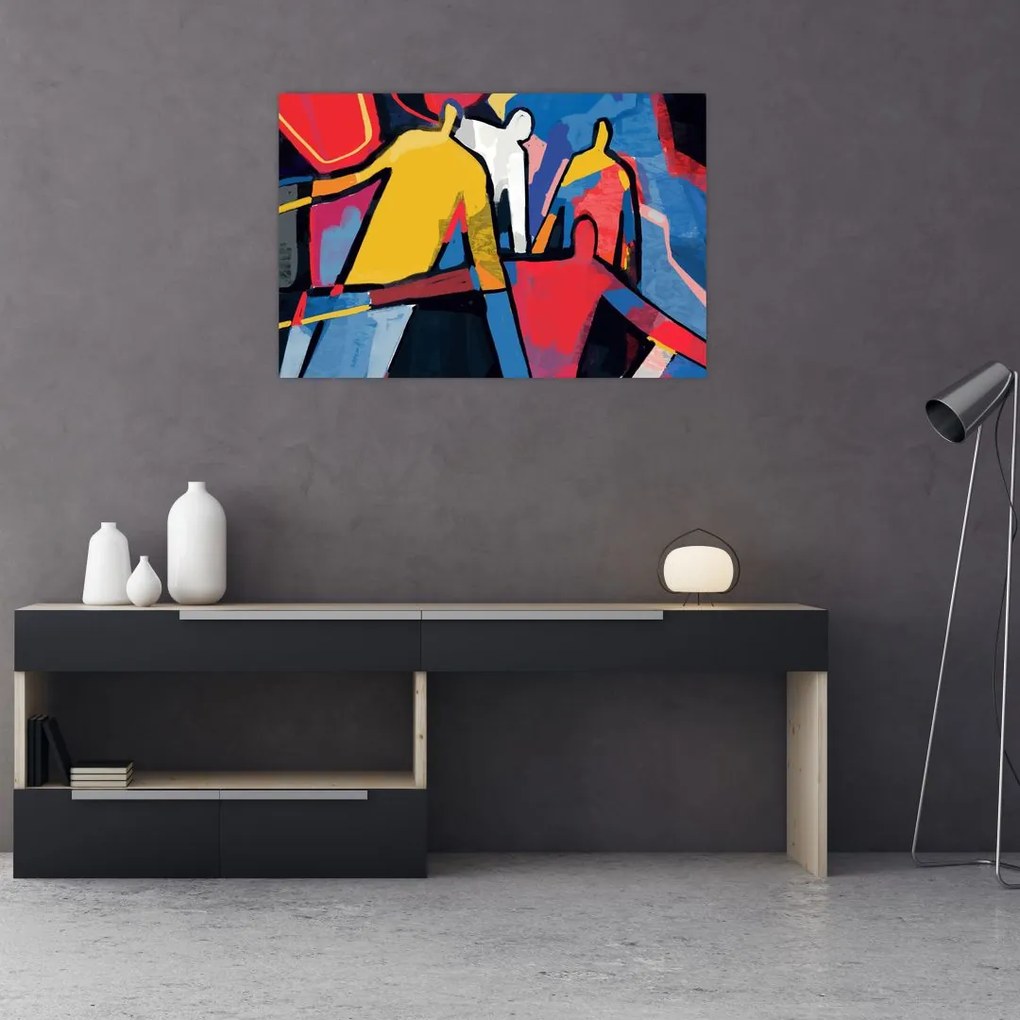 Tablou - Abstract bărbați (90x60 cm)