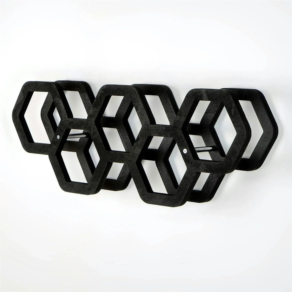 Suport hartie igienica 792EVL4310, negru, PAL, 56x16x21 cm