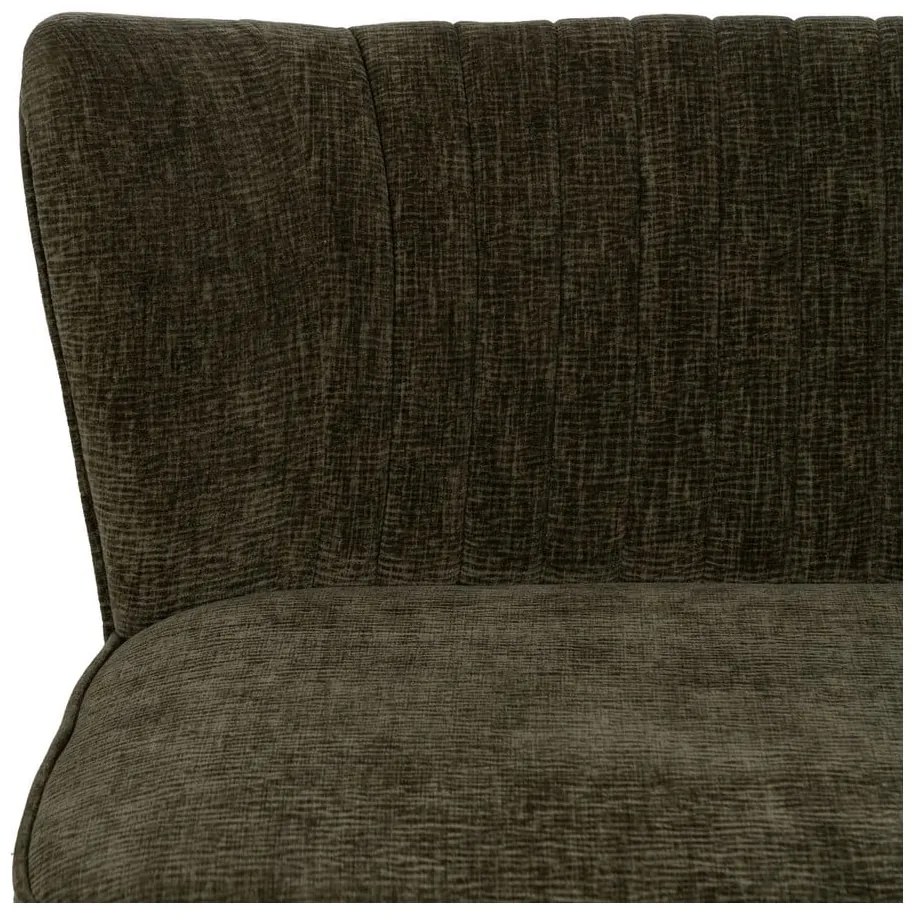 Canapea verde cu tapițerie din chenille 134 cm Glam – Ixia