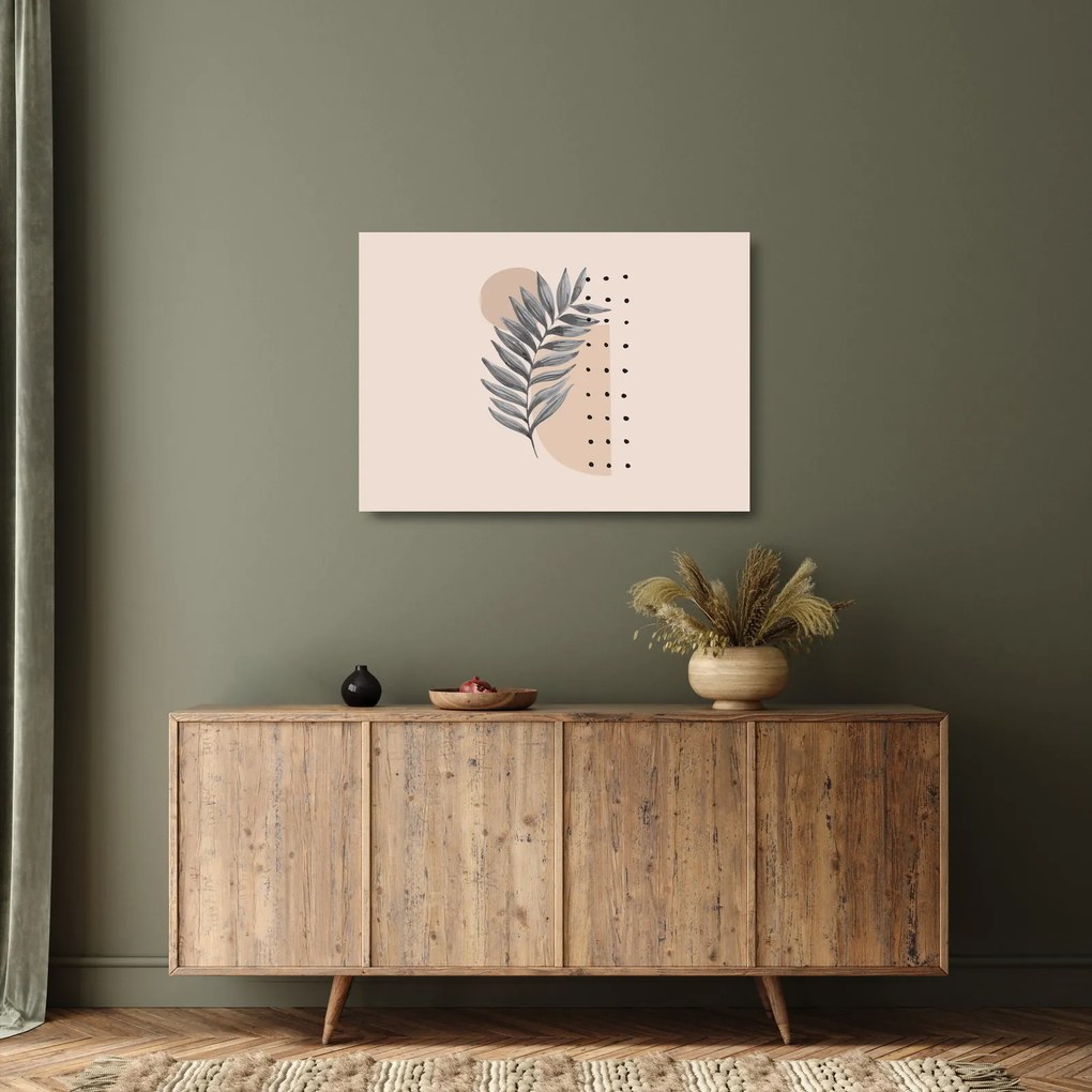 Tablou pe sticlă - Foaie ilustrată N⁰2 (70x50 cm)