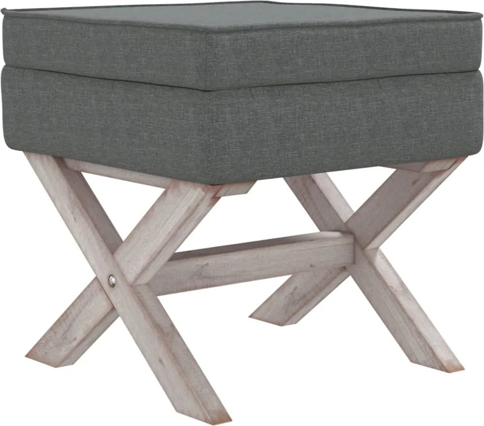 vidaXL Taburet de depozitare, gri închis, 45x45x49 cm, material textil