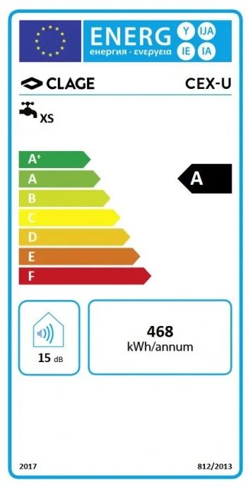 Incalzitor instant de apa, Clage E-compact CEX-U, 11/13.5kW - 400V, clasa A, 2400-26413