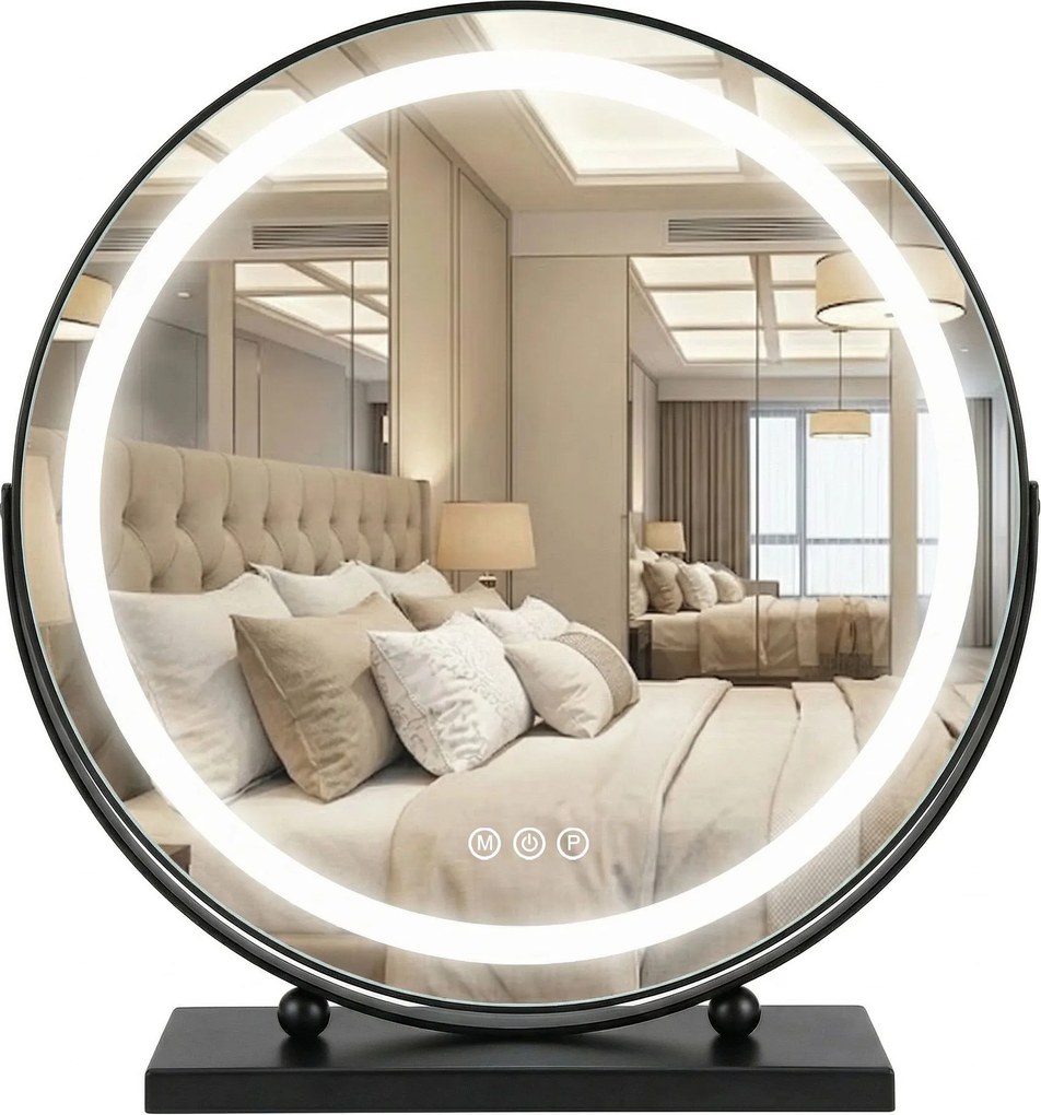 Oglindă LED MAKE-UP Black 50 cm