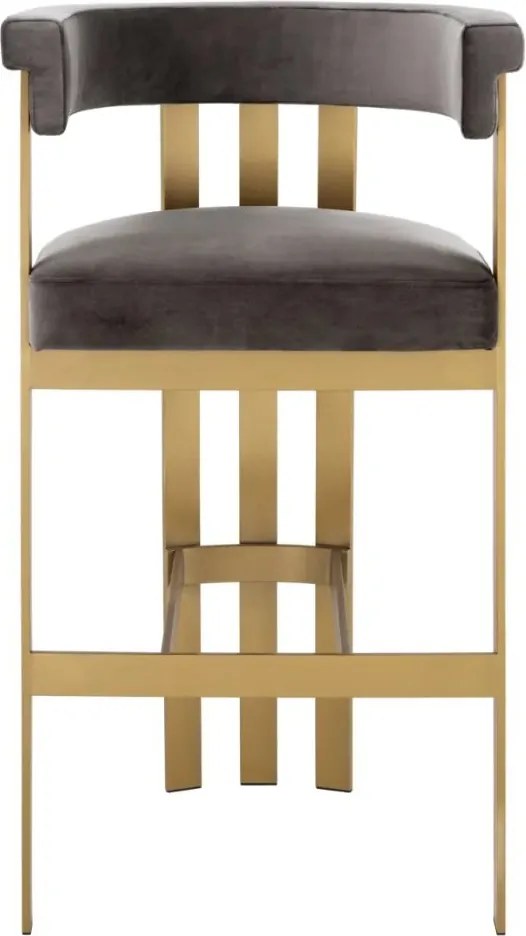 Scaun de bar design LUX, Bar Stool Clubhouse gri