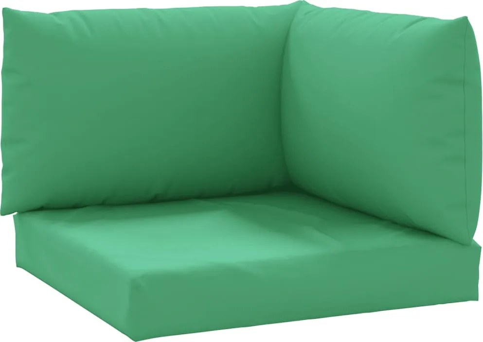 vidaXL Perne pentru canapea din paleți, 3 buc., verde, textil