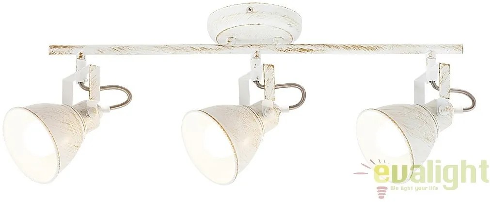 Plafoniera, Lustra cu 3 spoturi design VINTAGE, finisaj alb antic, Vivienne 5968 RX