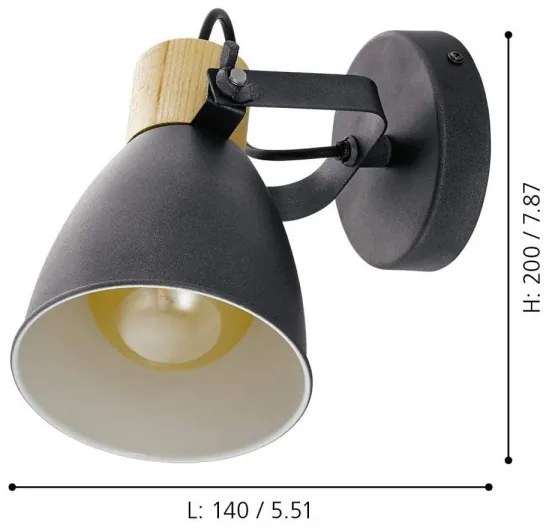 Eglo 901174 - Lampă spot COSWARTH 1xE27/25W/230V