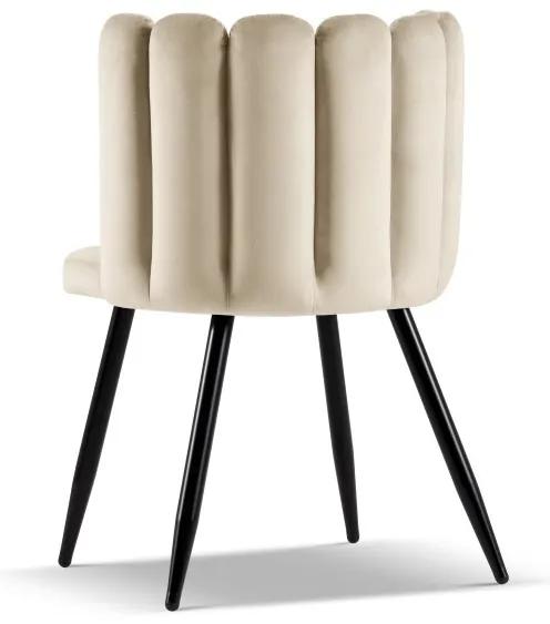 Scaun tapitat cu catifea Evora - H82 cm