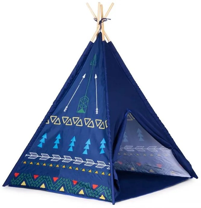 Cort Teepee, casă pentru copii albastră