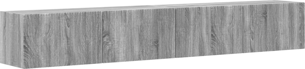 vidaXL Dulap TV de perete Pe perete 2 pcs Gri Sonoma 98 x 31 x 29,5 cm