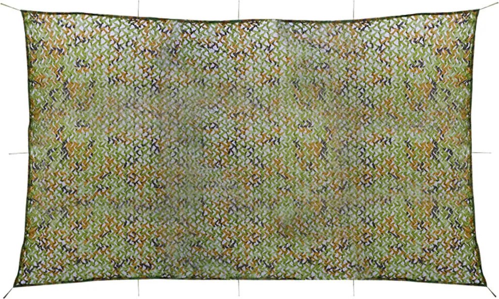 vidaXL Plasă de camuflaj cu geantă de depozitare, verde, 2x7 m