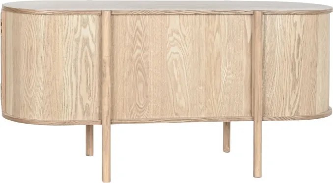 Comoda TV natur , din lemn de cauciuc si rattan „Rustic Elegance”