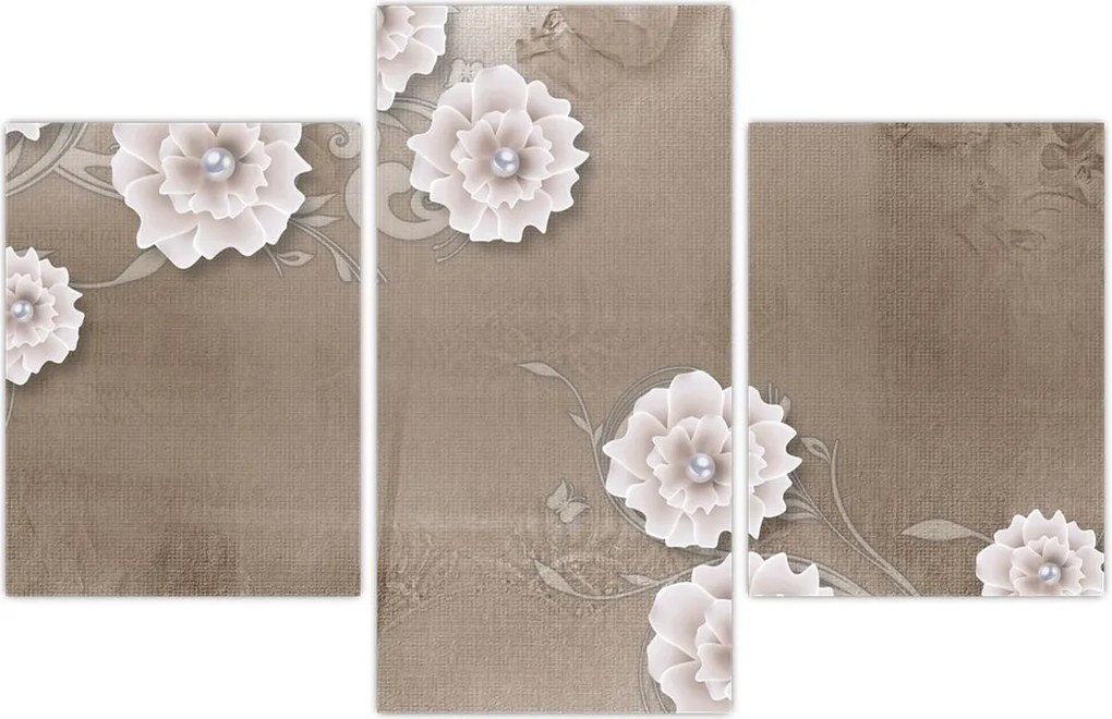 Tablou - Draperie cu flori (90x60 cm)