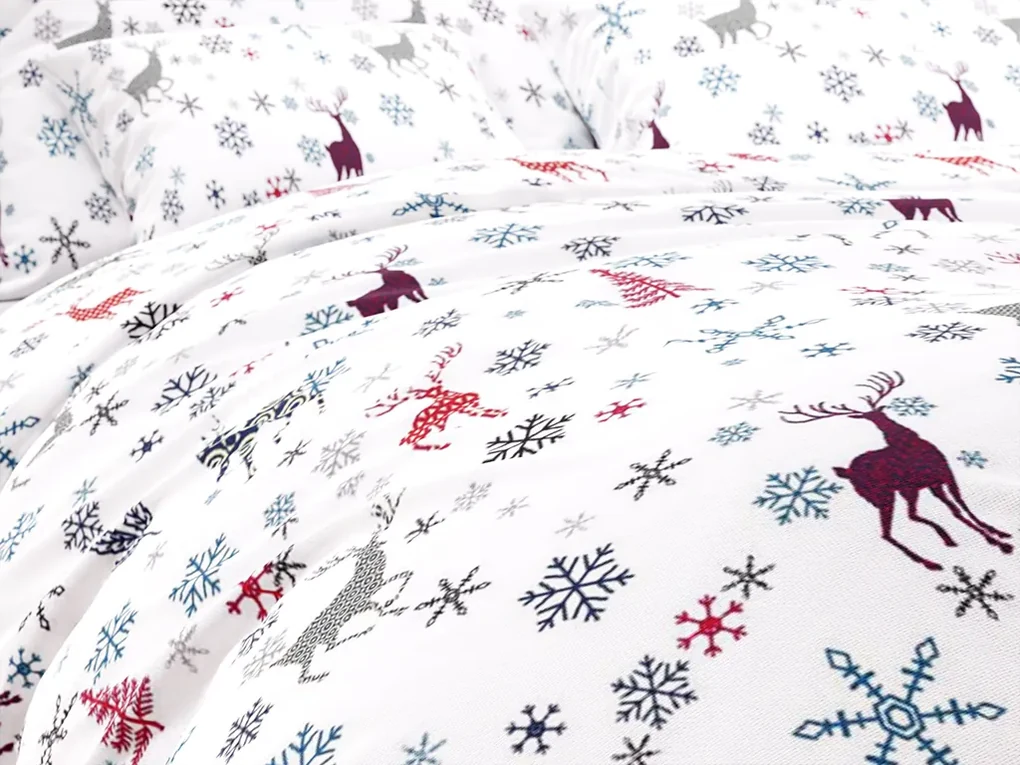 Lenjerie de pat bumbac SCANDINAVIA X-MAS alb Dimensiune lenjerie de pat: 70 x 90 cm | 140 x 200 cm