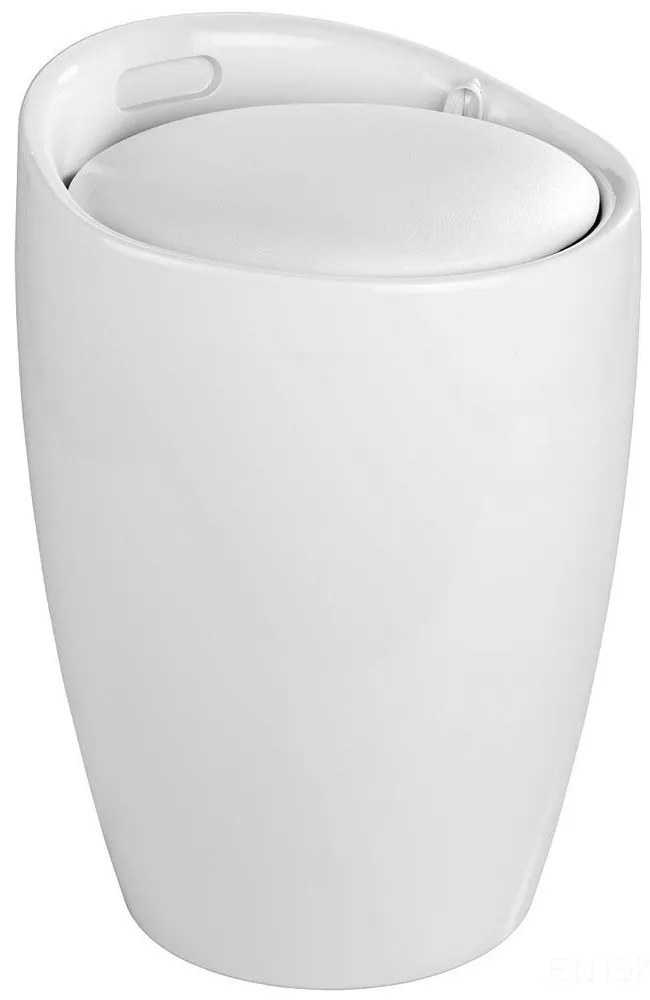 Cos de rufe 2 in 1 Wenko Pouf Candy, 20L, Alb