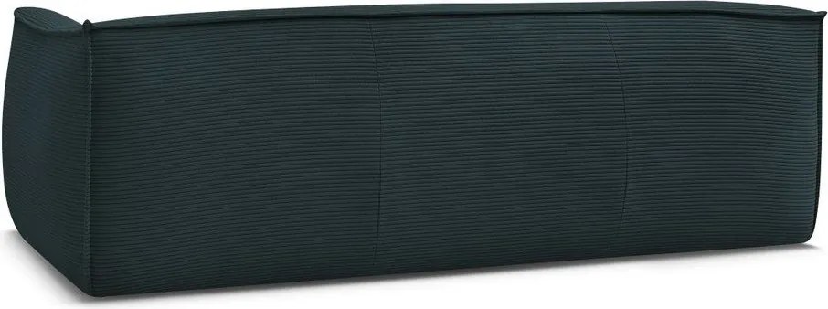 Canapea albastru-închis cu tapițerie din catifea reiată 242 cm Giorgia – Bobochic Paris