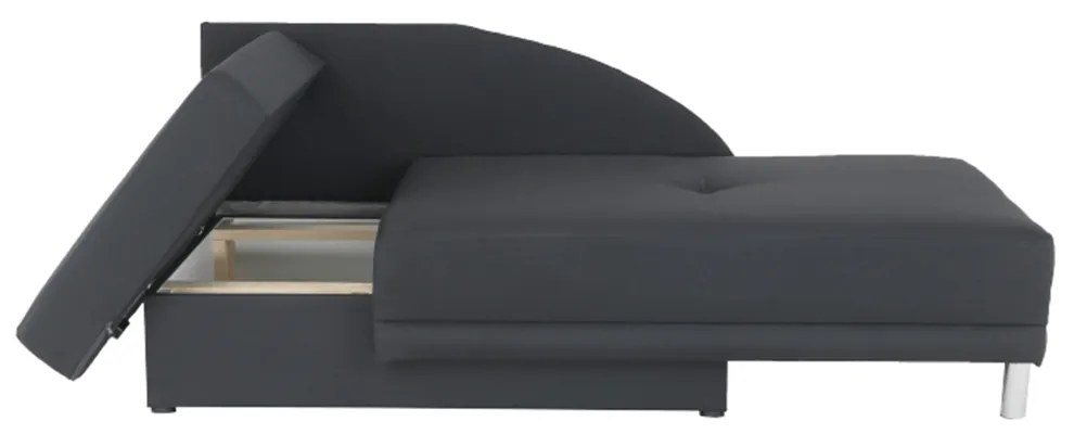 Canapea extensibilă, material textil gri-negru, stânga, LAUREL