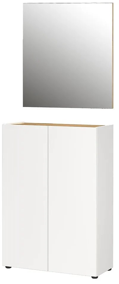 Set pentru hol alb cu aspect de lemn de stejar 74x200x33 cm Alviano – Germania