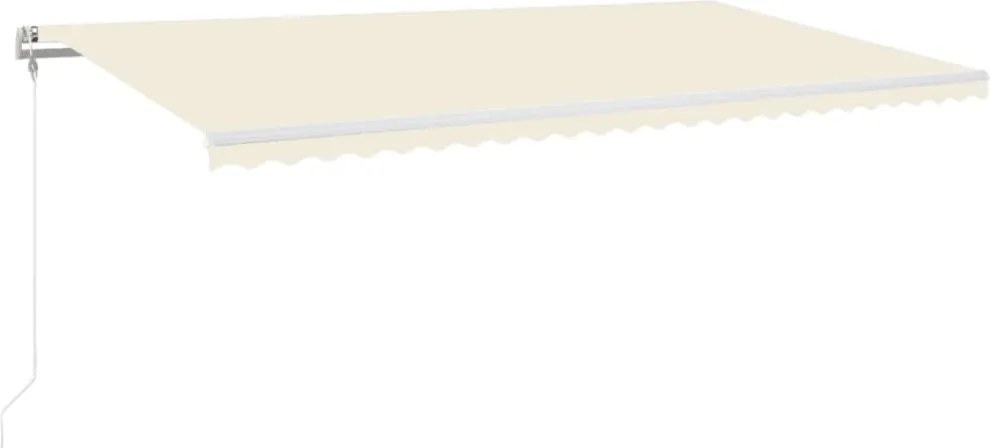 vidaXL Copertină retractabilă automat, crem, 600x350 cm