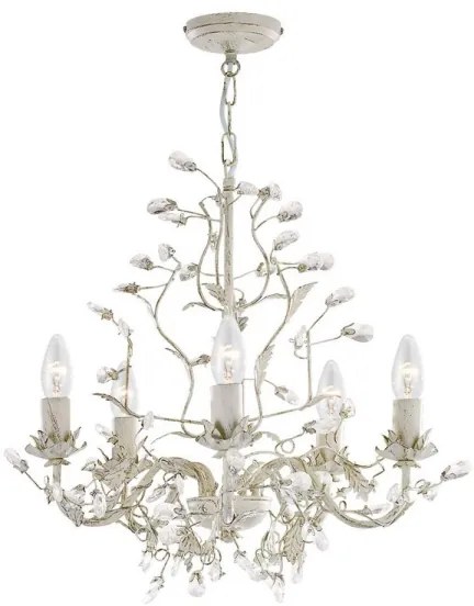 Lustră pe lanț ALMANDITE 5xE14/40W/230V Searchlight 2495-5CR