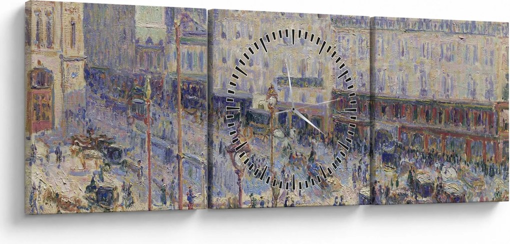 Tablou - Camille Pissarro, The Place du Havre, reproducere (cu ceas) (90x30 cm)