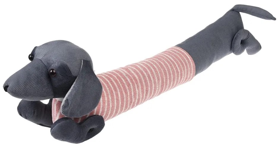 Protecție anti-curent pentru ușă roz-gri 17x76 cm Sausage Dog – Rex London