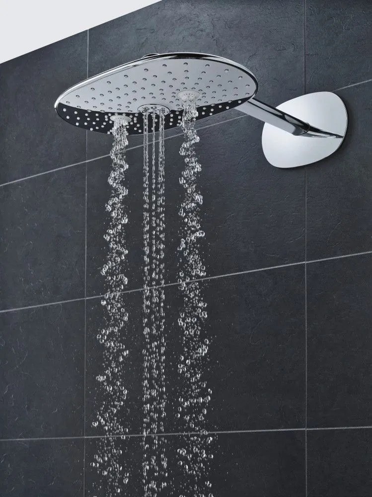 Palarie dus fix Grohe Rainshower 360 Duo, cu brat 36x22 cm, crom
