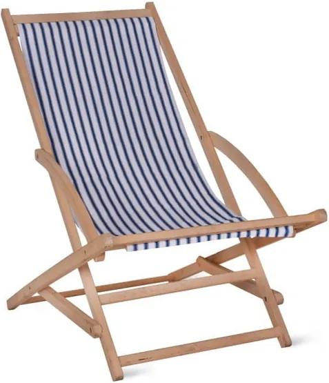 Șezlong de grădină Garden Trading Rocking Deck Chair Blue Stripe