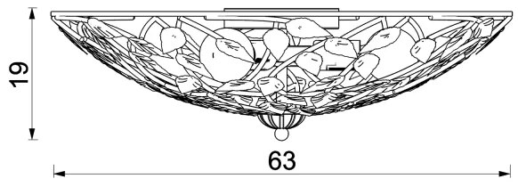 Plafonieră ARION 3xE27/15W/230V auriu