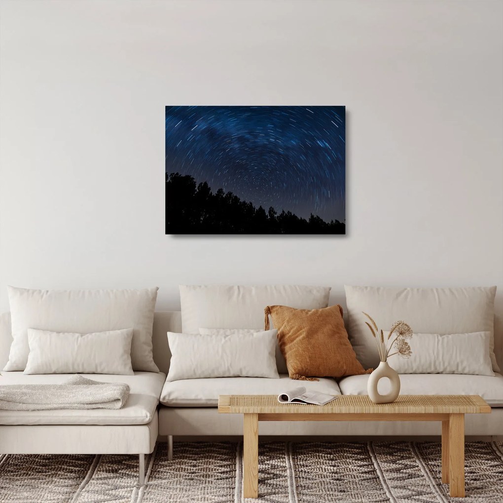 Tablou pe sticlă cu cerul nocturn (70x50 cm)