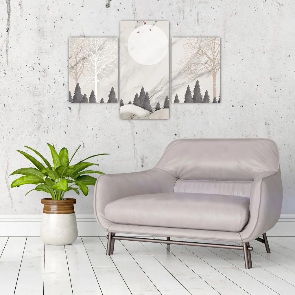 Tablou - Peisaj de iarnă (90x60 cm)