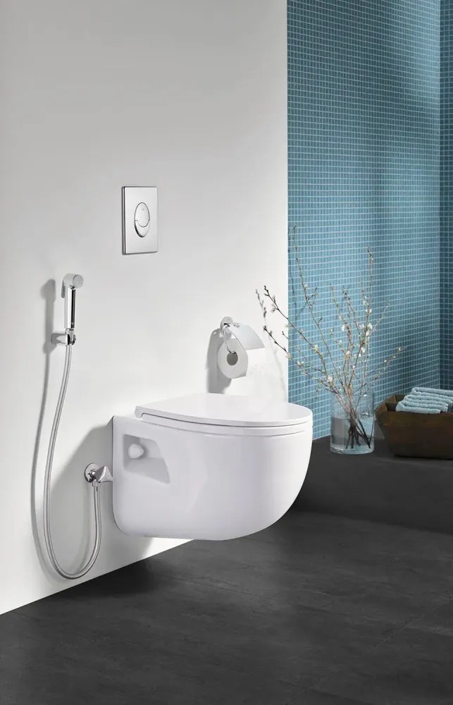 Grohe Tempesta-F Trigger 30 Dus igienic cu suport, robinet cu ventil de colt, furtun 150 cm, crom