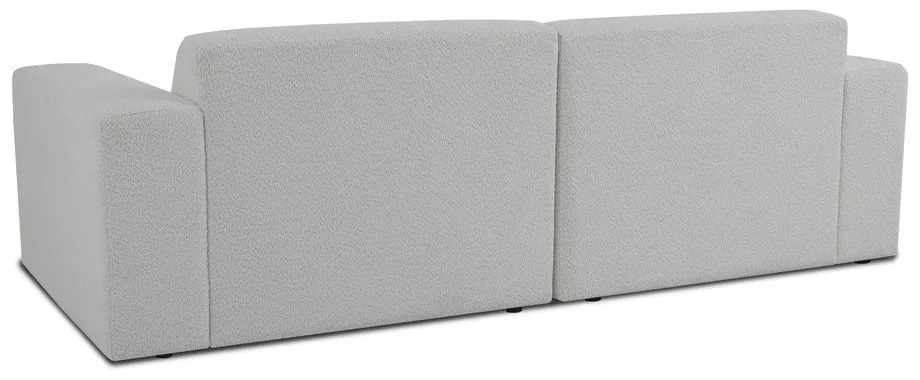 Canapea albă cu tapițerie din stofă bouclé 228 cm Roxy – Scandic