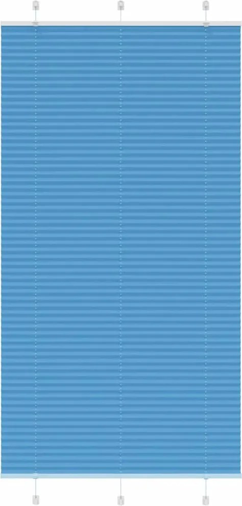 vidaXL Jaluzea plisată Albastru 105x200 cm Lățime țesătură 104,4 cm