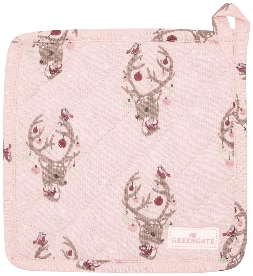 Set 2 suporturi de bucătărie din bumbac Green Gate Dina, roz