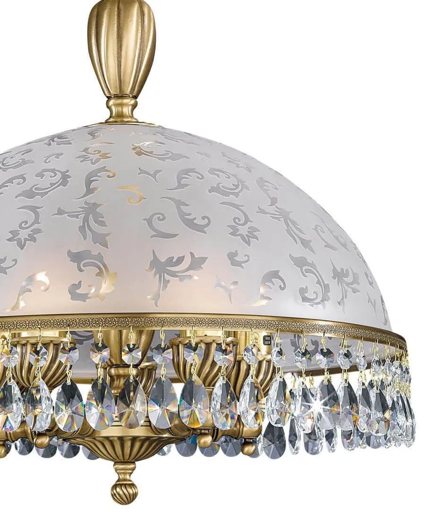 Lustra design clasic realizata manual din alama si Cristal Scholer 6200