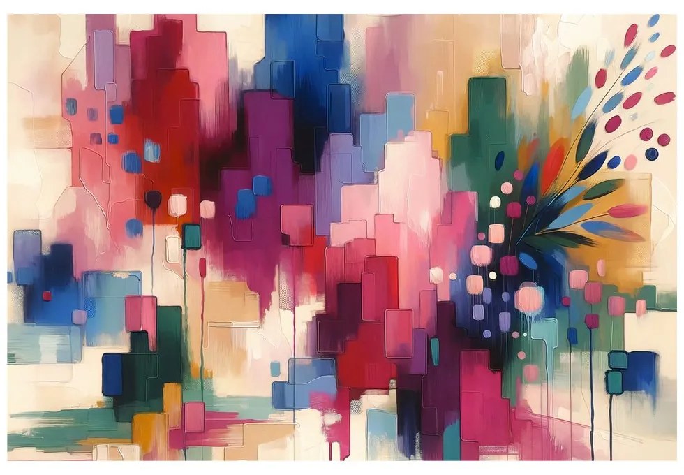 Tablou abstracție multicoloră